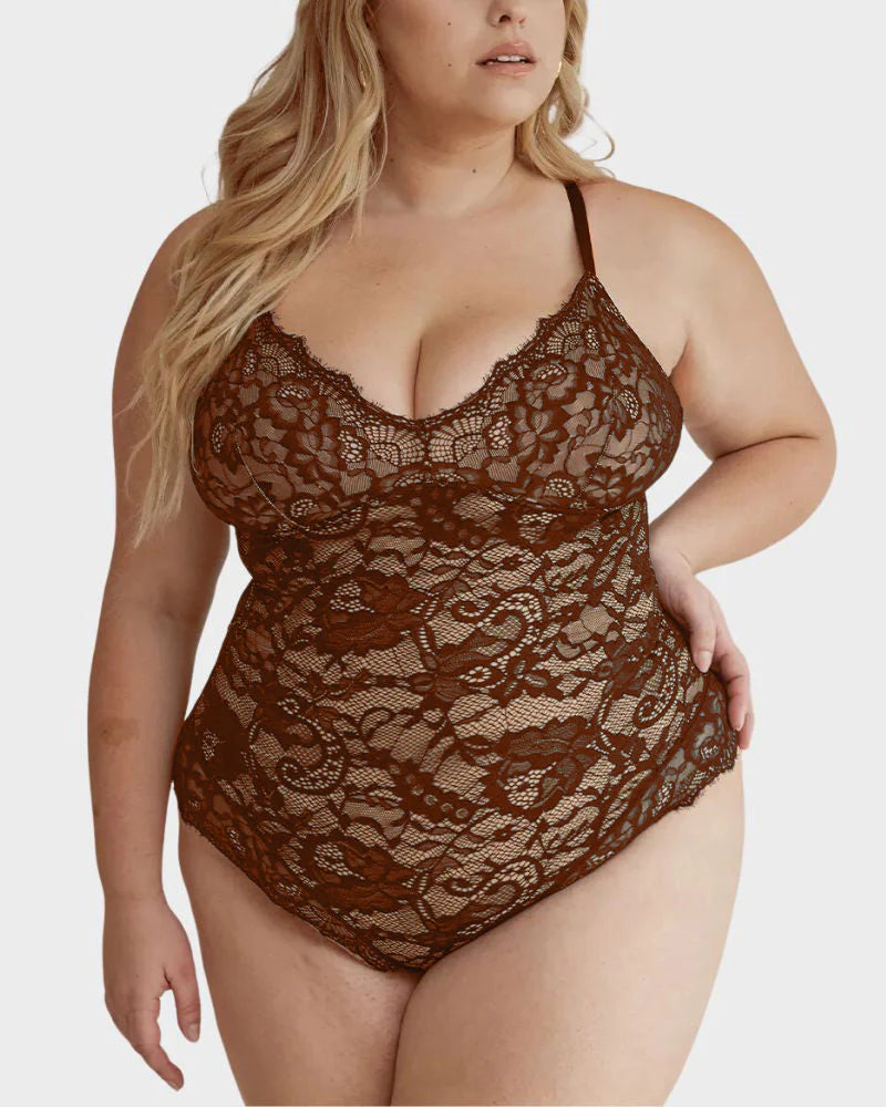 ShapeShyft® Firm Control Lace Thong Bodysuit