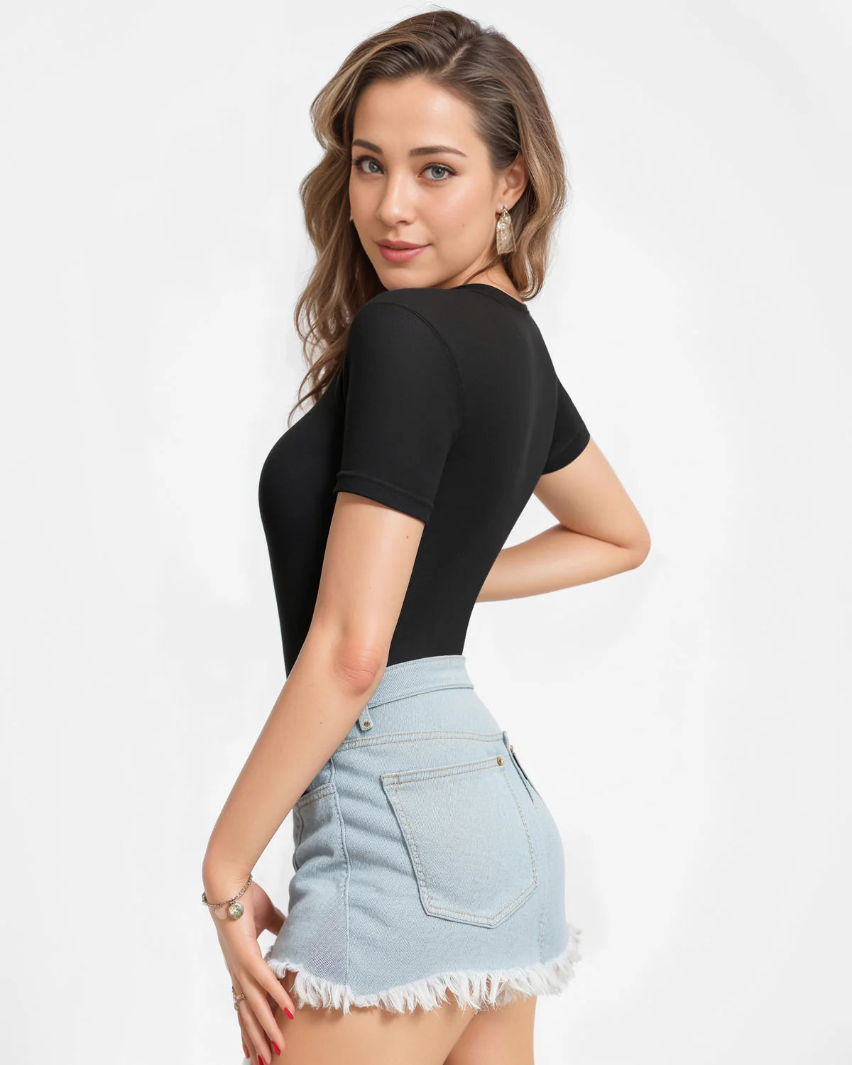 ShapeShyft® Comfy Sculpt Round Neck T-Shirt Bodysuit