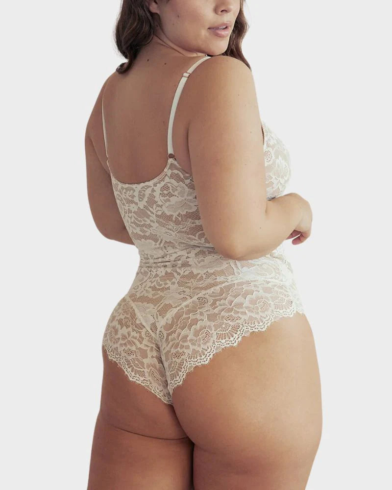 ShapeShyft® Firm Control Lace Thong Bodysuit