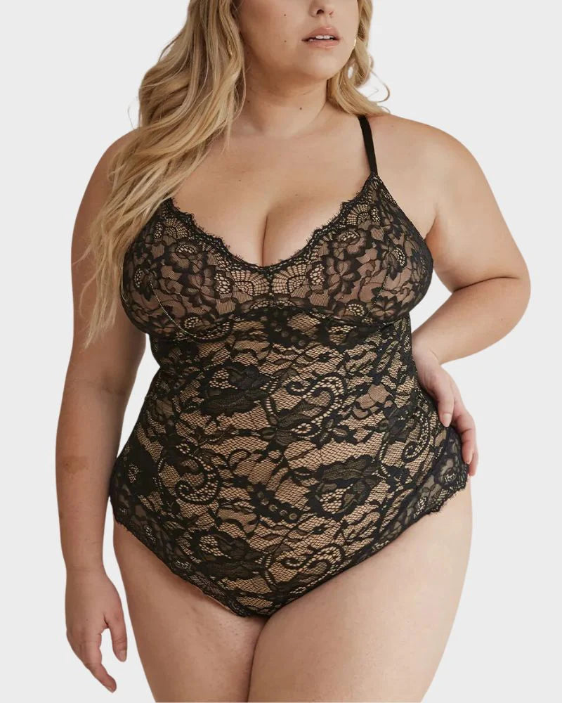 ShapeShyft® Firm Control Lace Thong Bodysuit